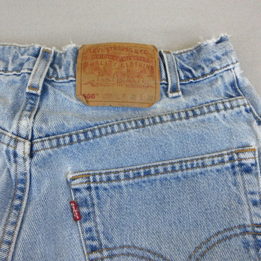 Levi's 560 Jeans Mens 32x32 (Actual 30x30.5) Blue Vintage 98 Loose Fit Tapered